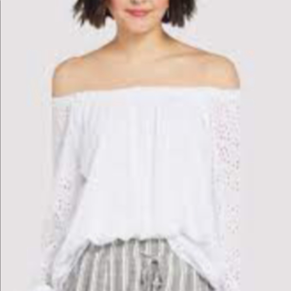 Sanctuary NWT Blooming Eyelet Blouse M - Picture 2 of 7